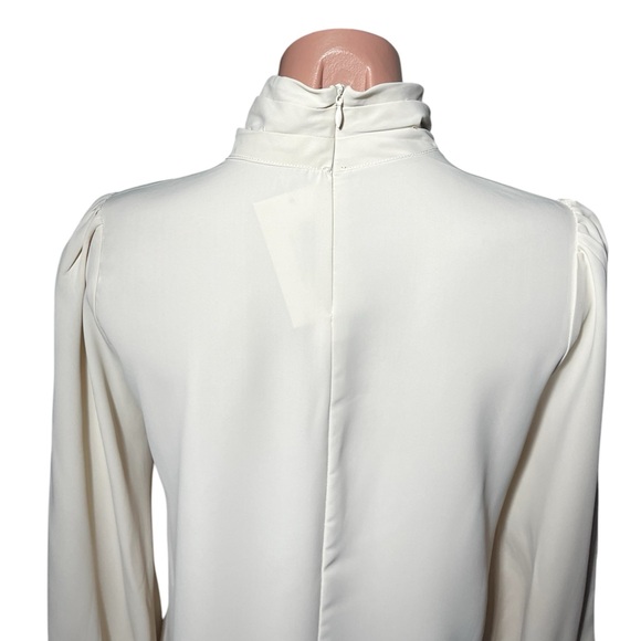 NWT LUXUOIRE Wrap Mock Neck Long Sleeve Top size S - Picture 7 of 15